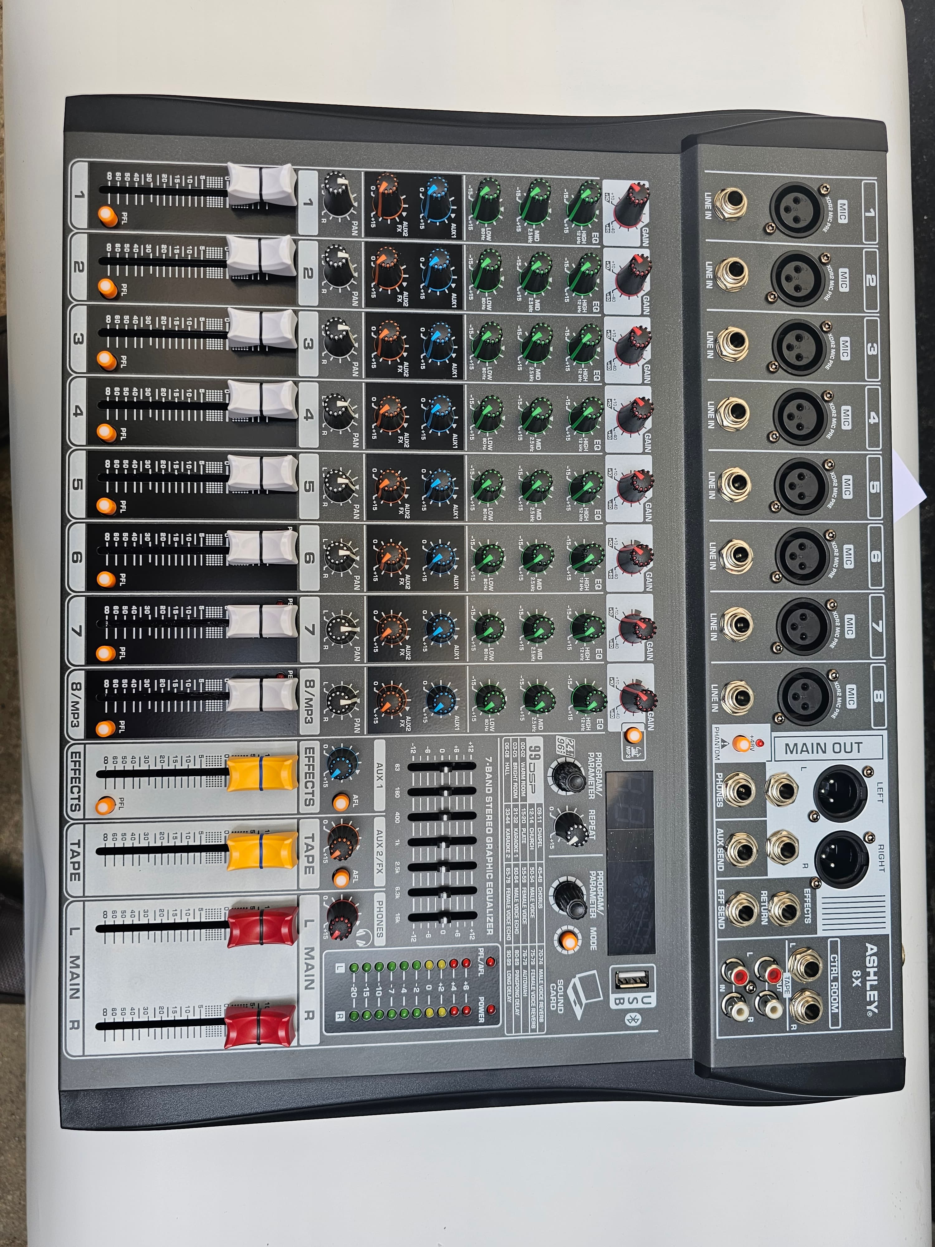 Ashley X8 8-Channel Analog Audio Mixer in action 5