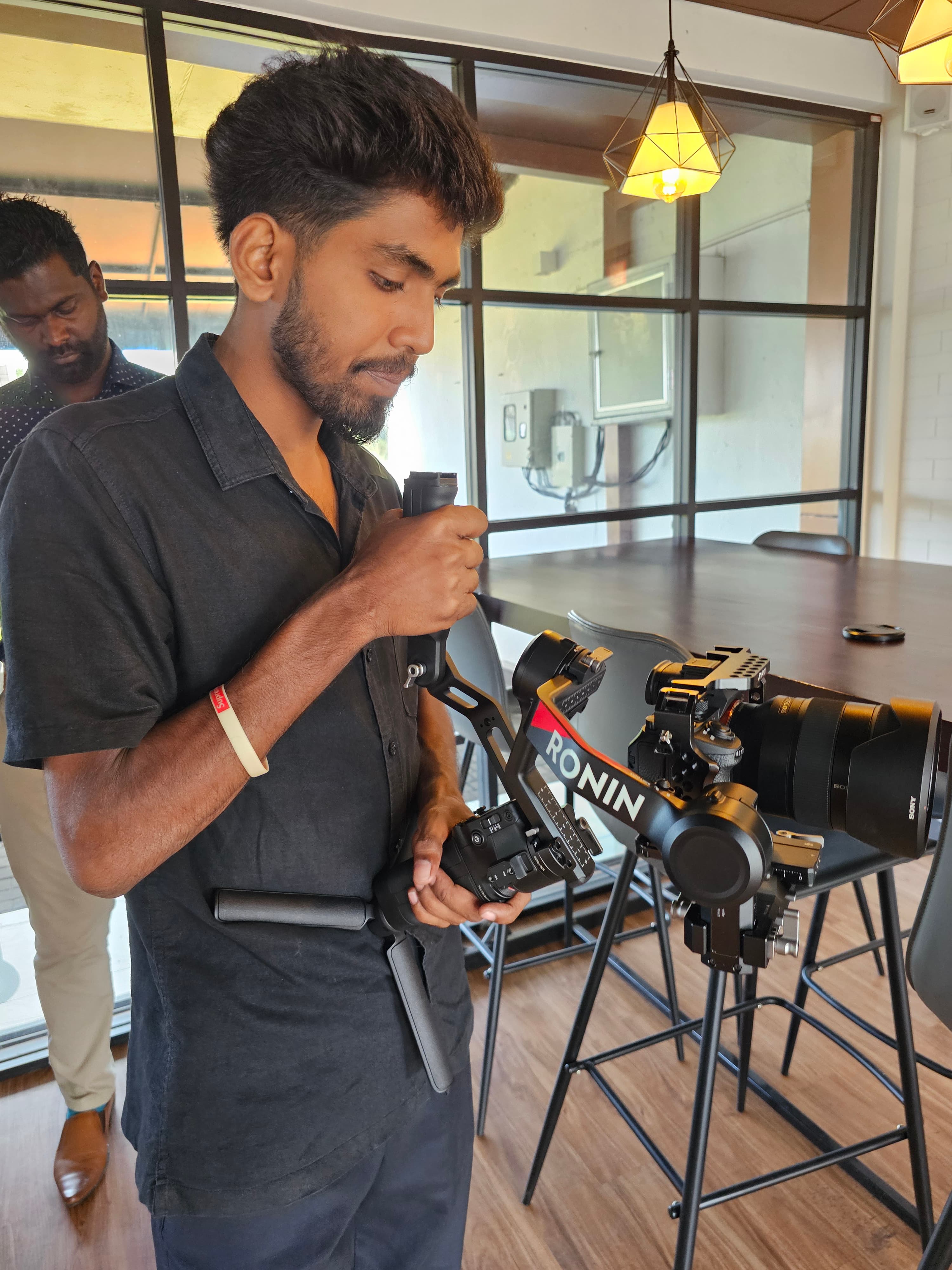 DJI RS 4 Camera Tripod in action 1