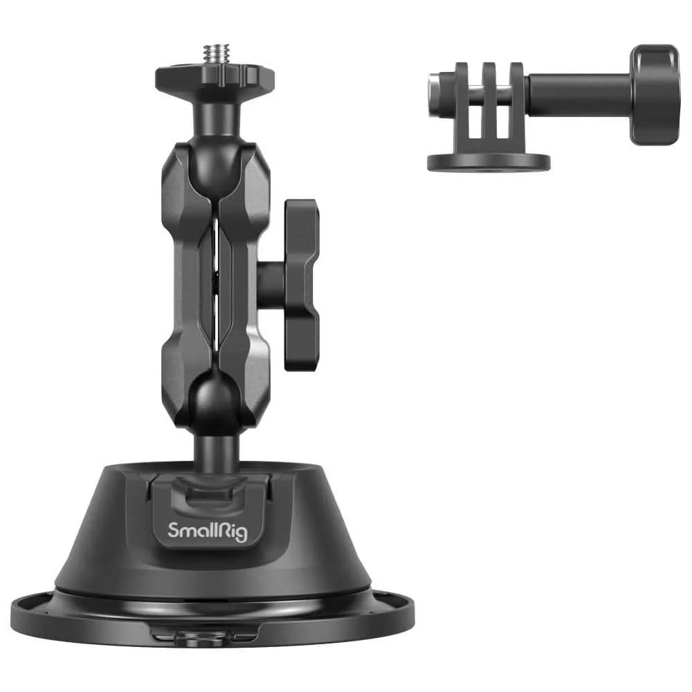 Rent the SmallRig SC-1K suction cup camera mount kit with lever-lock base, ball head and GoPro adapter in Sri Lanka from Rentitem.lk