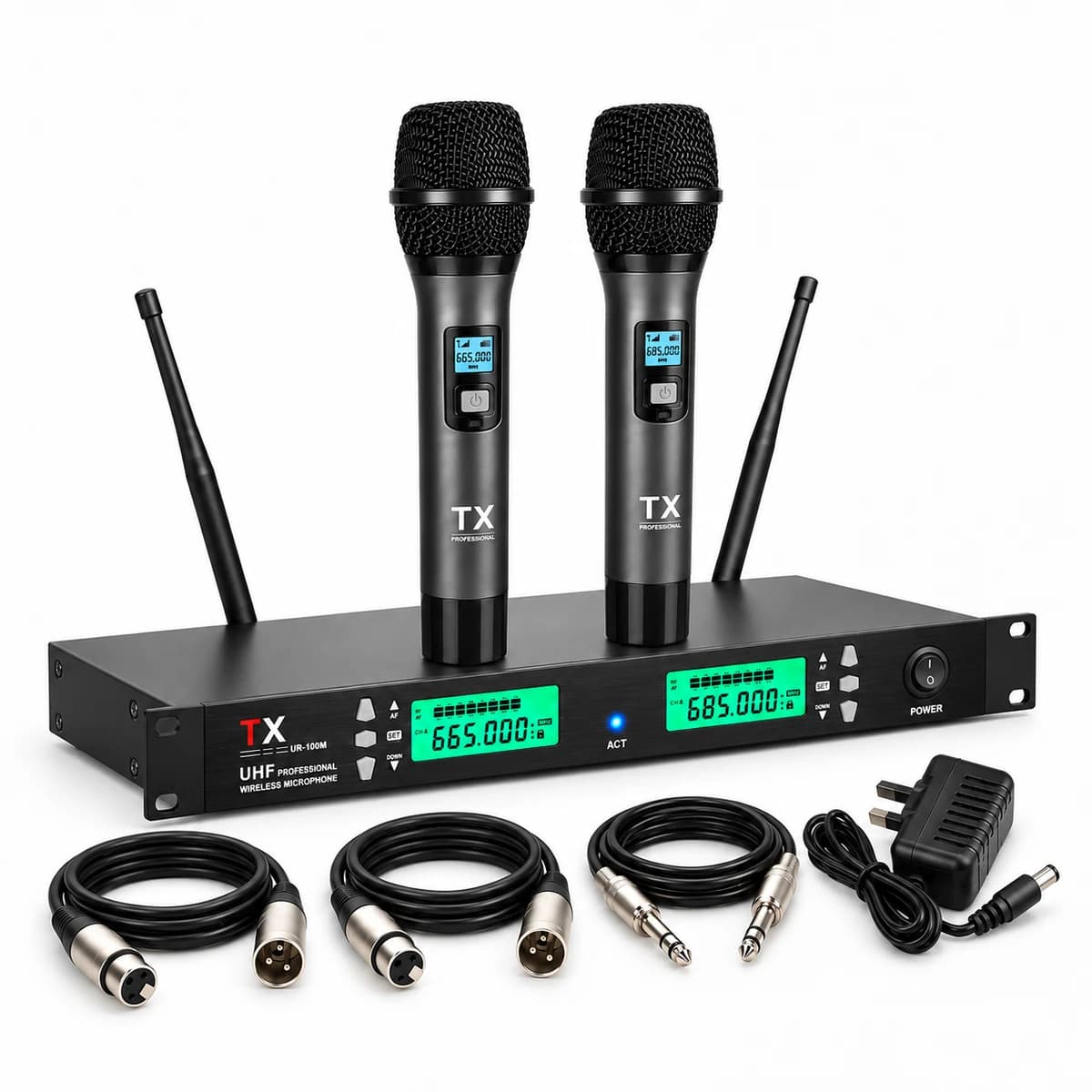 TX Dual Handheld Microphone Setup — view 1