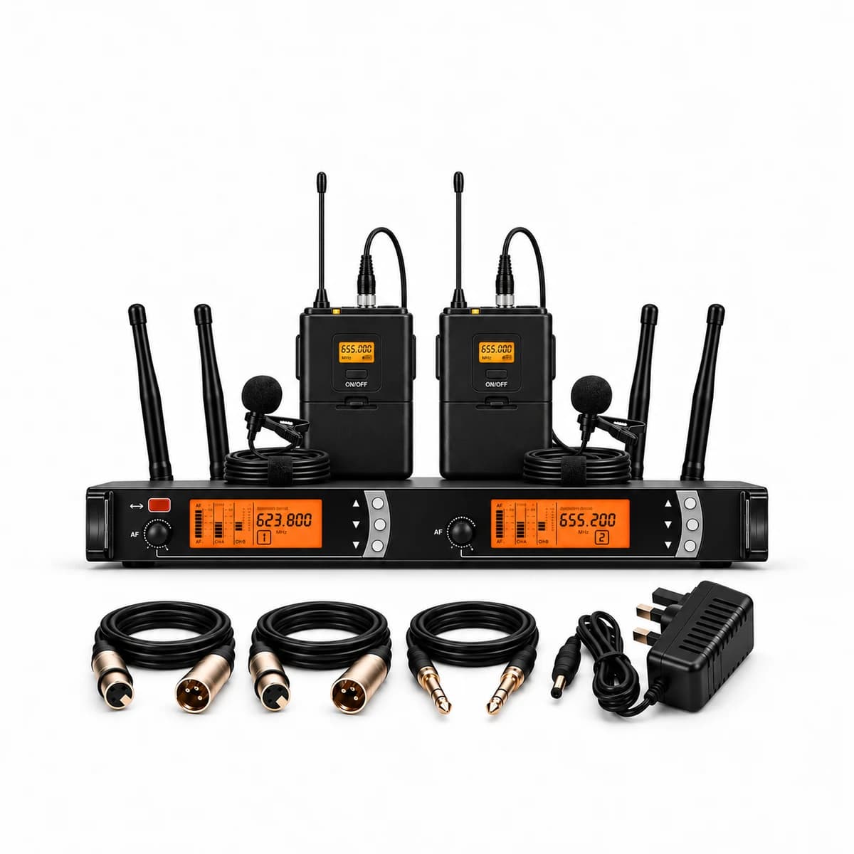 Rent Sennheiser Dual Channel Clip-on Wireless Microphone Setup - SKM9000 rental package in Sri Lanka - Sounds from Rentitem.lk