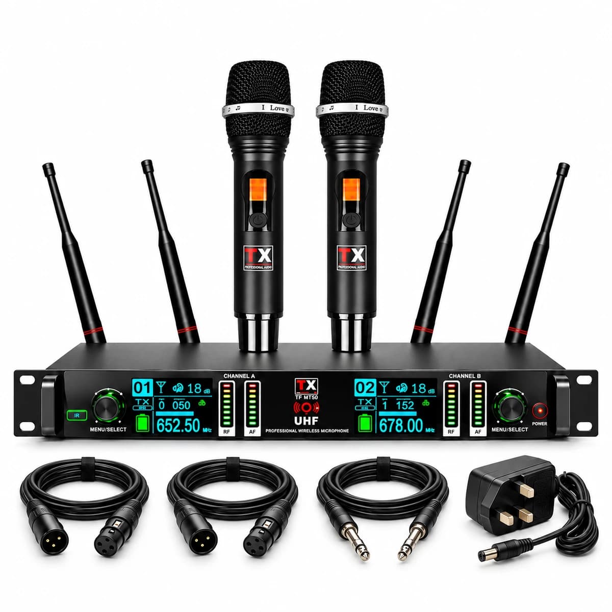 Rent TX Dual Handheld Microphone (New Model) Setup rental package in Sri Lanka - Sounds from Rentitem.lk