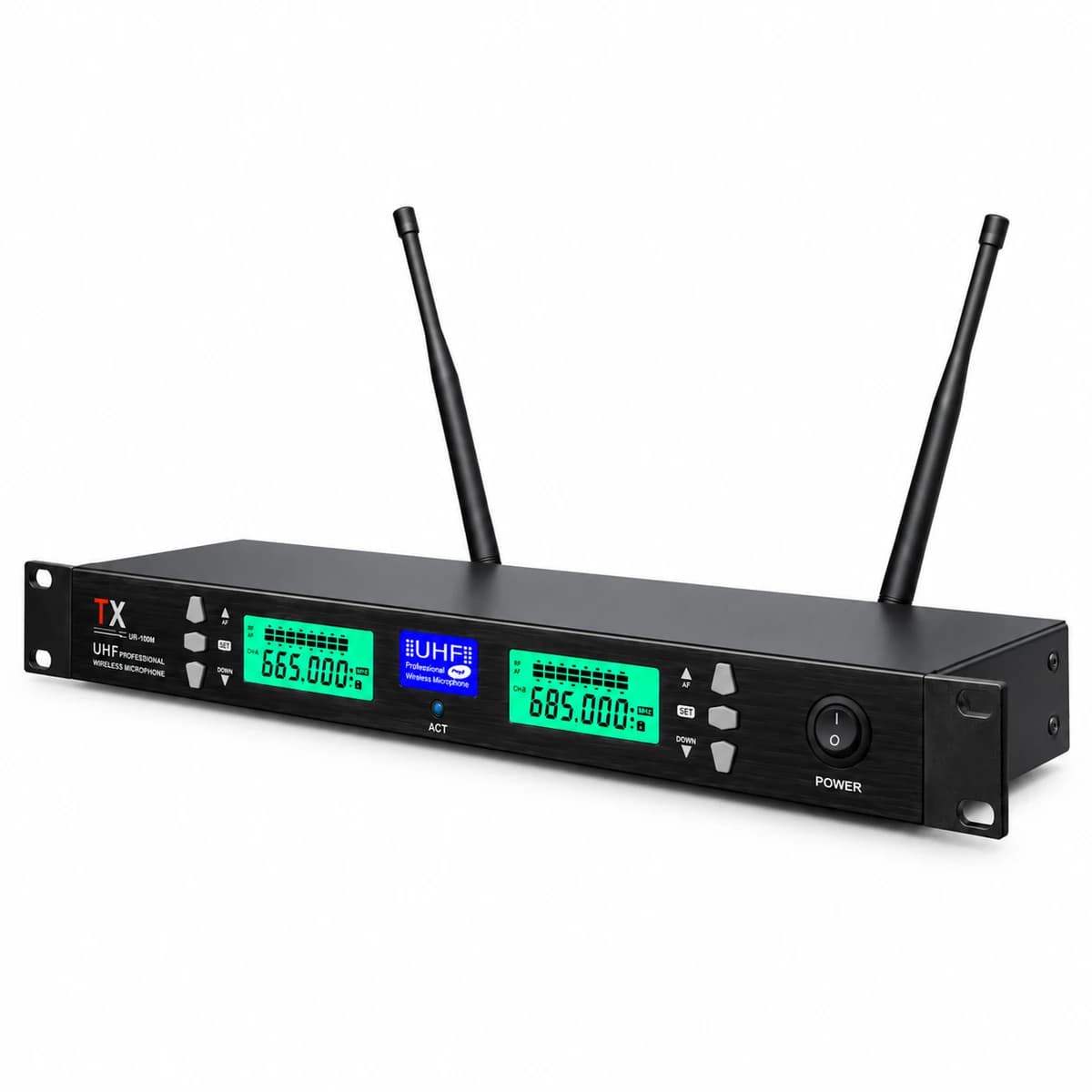 TX Dual Channel Wireless Mic Receiver — view 2
