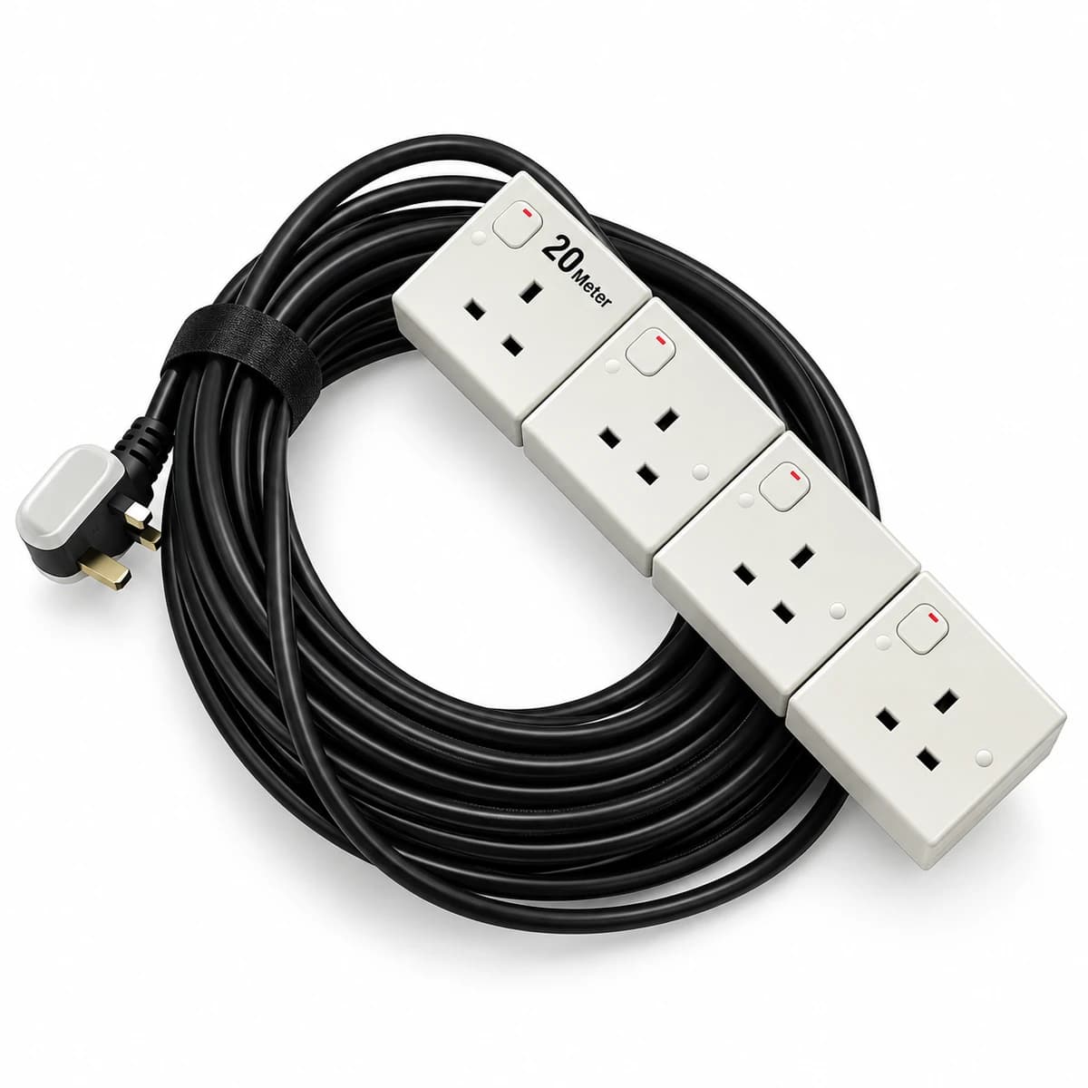 Power Extension Cord with 4 Socket 20 Meter — view 1
