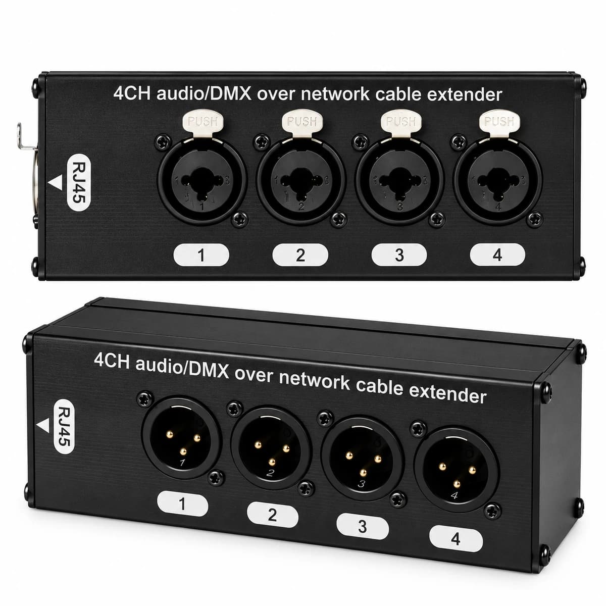 4-Channel XLR / DMX512 Signal Extender over Cat5/Cat6 (STP) — view 3