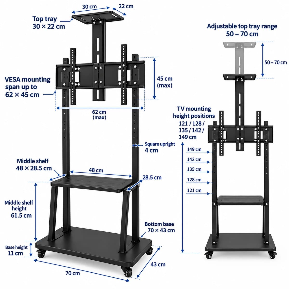 TV Heavy Duty Stand for Rentals in Sri Lanka — view 4