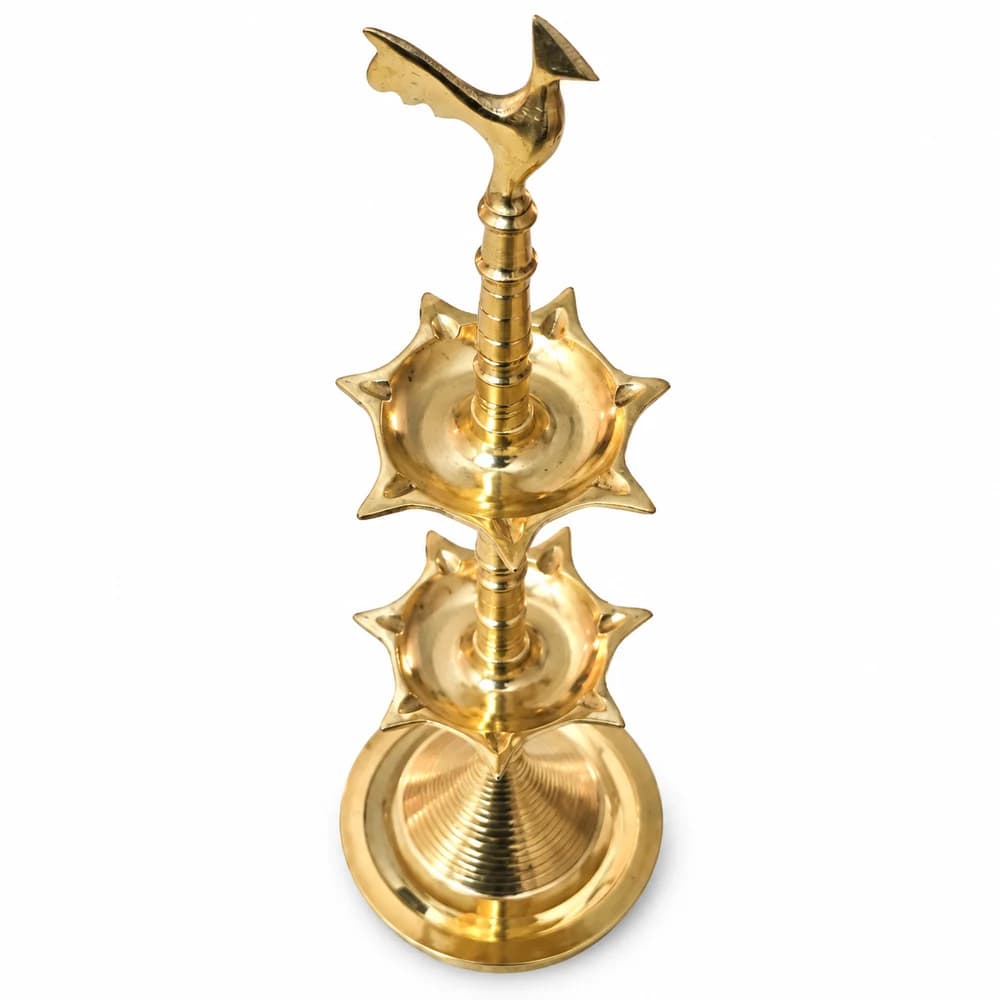 Traditional Brass Oil Lamp (Pahana) Table Top Brass / Gold — view 1