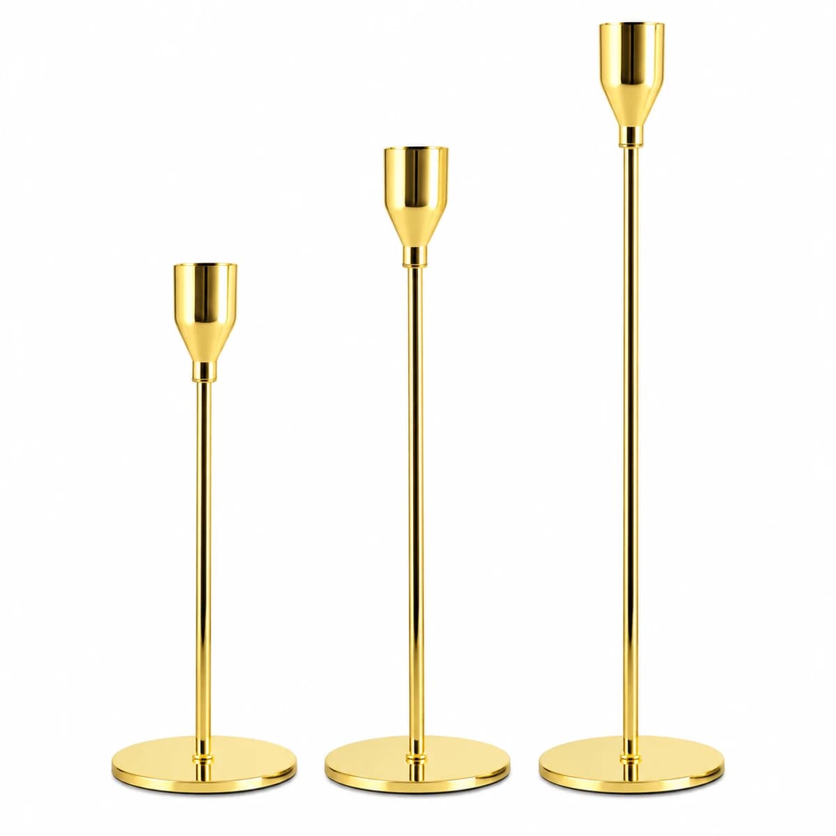 Metal Candle Holder Stand - Gold Color — view 1