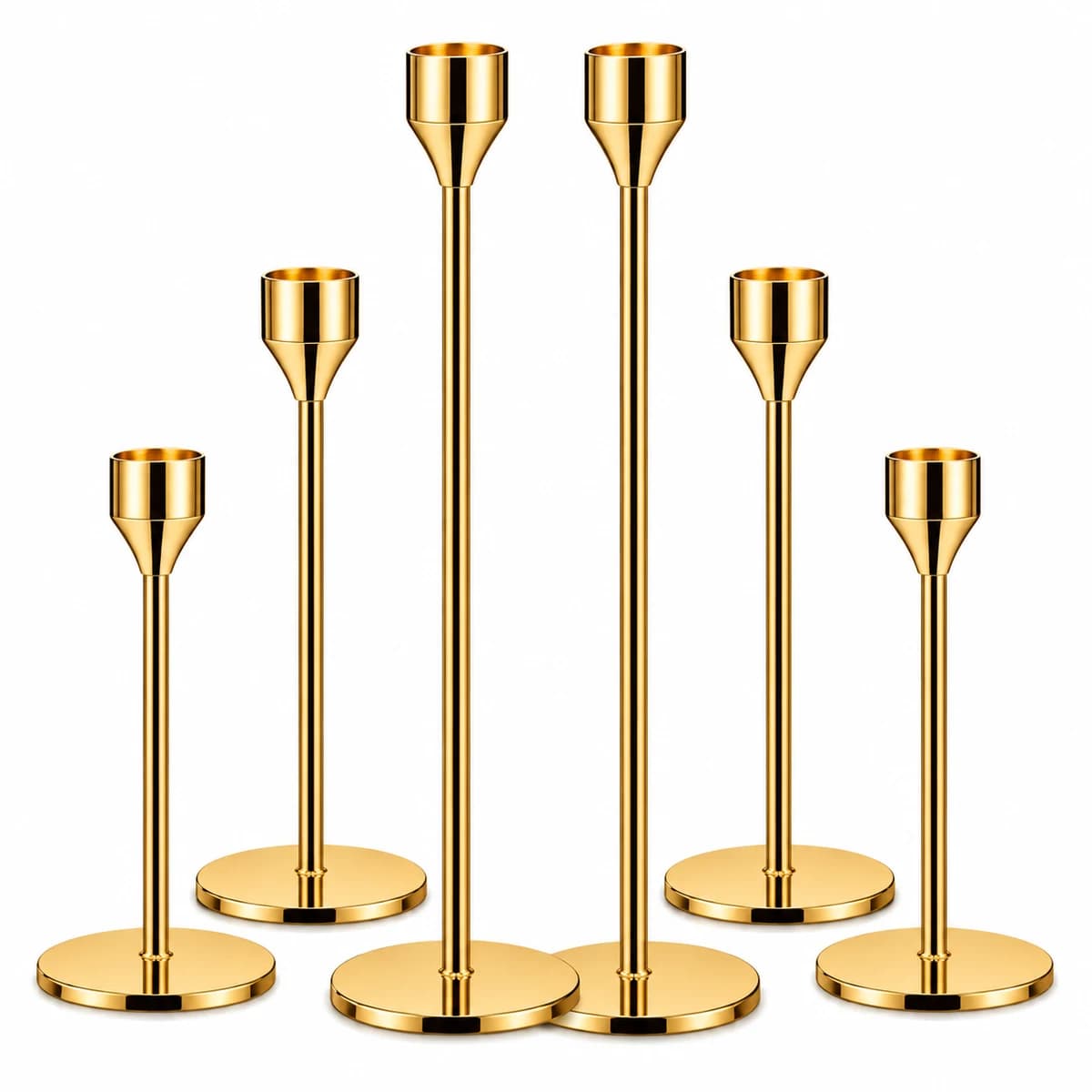 Metal Candle Holder Stand - Gold Color — view 2