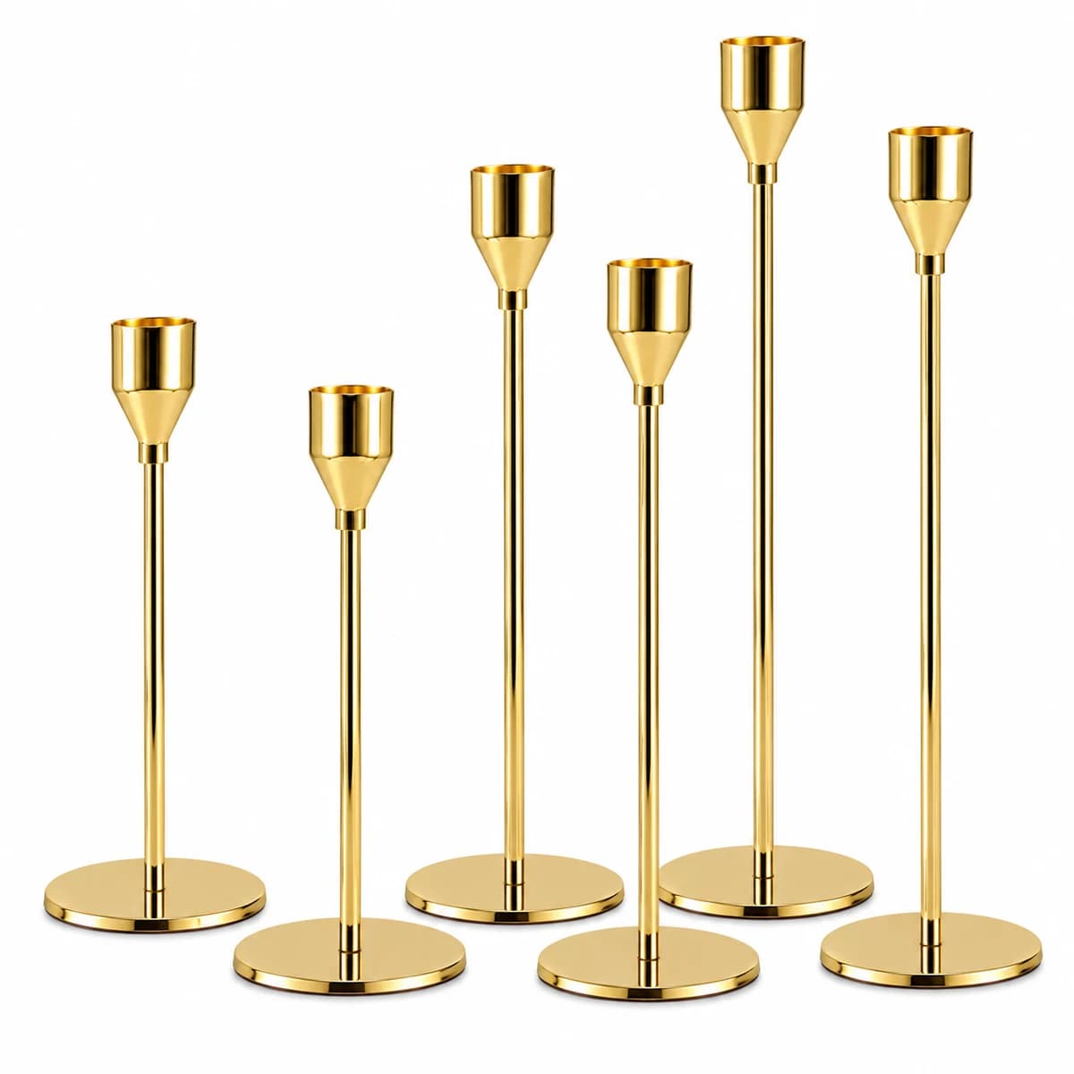 Metal Candle Holder Stand - Gold Color — view 3