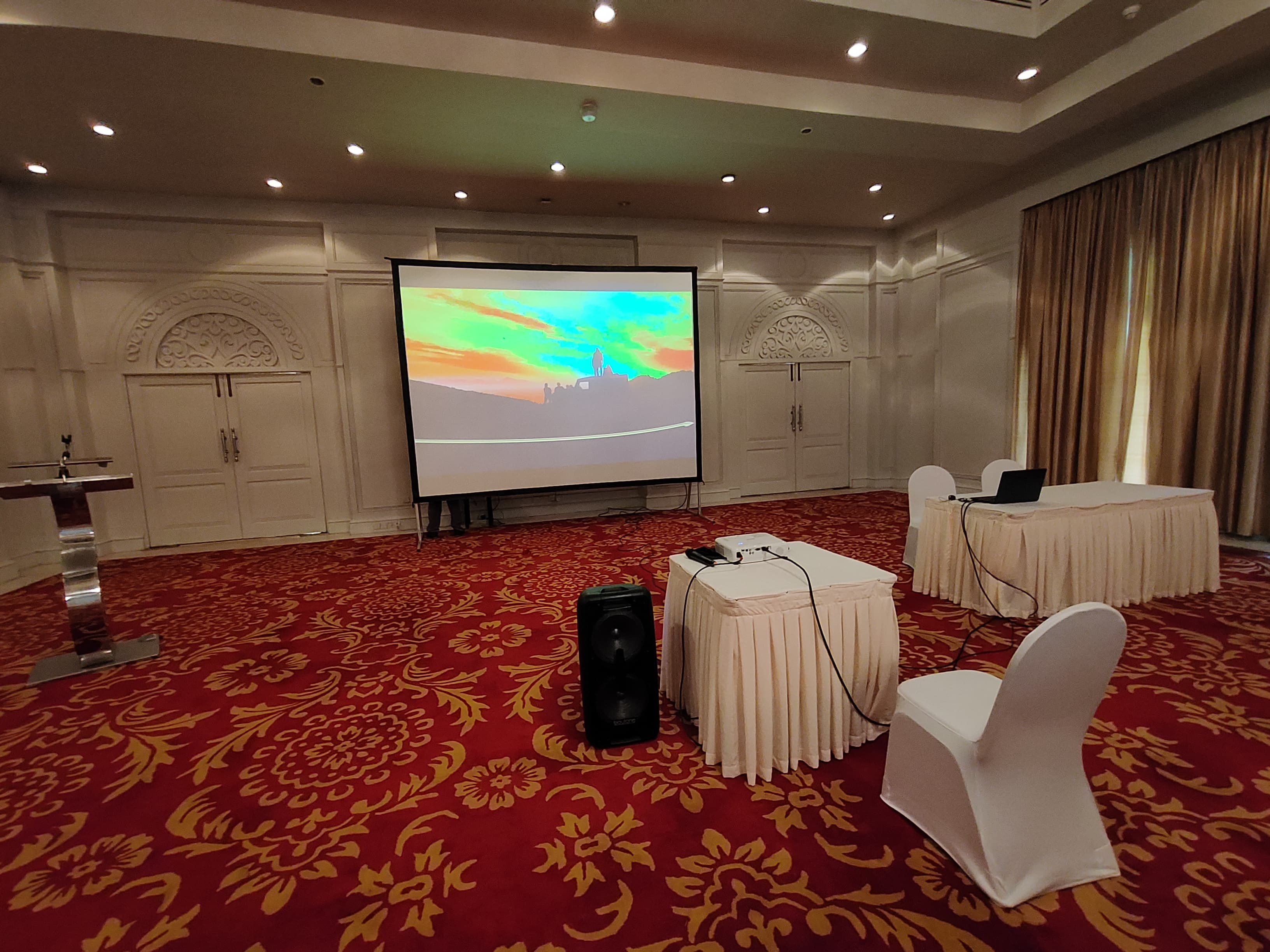 Fast Fold Projector Screen 12 x 9 Feet (Front & Rear) in action 13