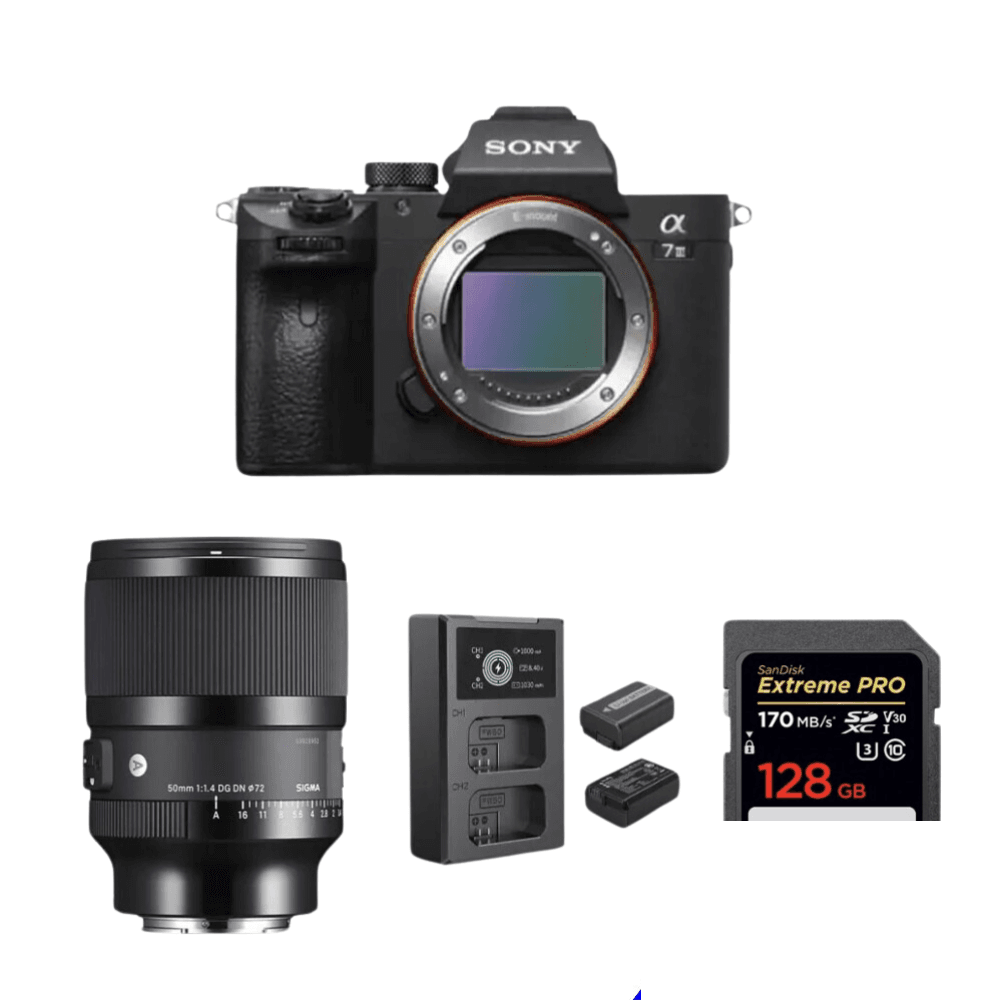 Rent Sony A7iii Camera with 50mm f/1.4 Lens rental package in Sri Lanka - Photography Packages from Rentitem.lk - thumbnail 1