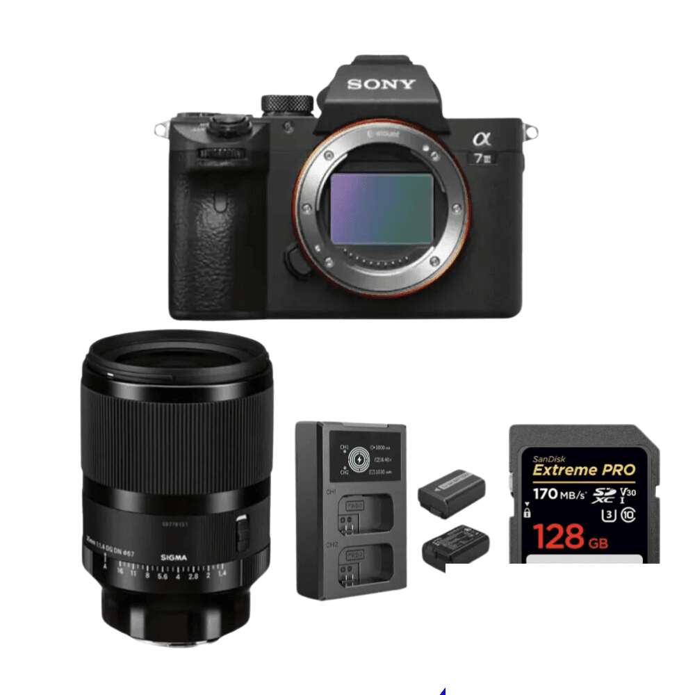 Rent Sony A7iii Camera with 35mm f/1.4 Lens rental package in Sri Lanka - Photography Packages from Rentitem.lk - thumbnail 1
