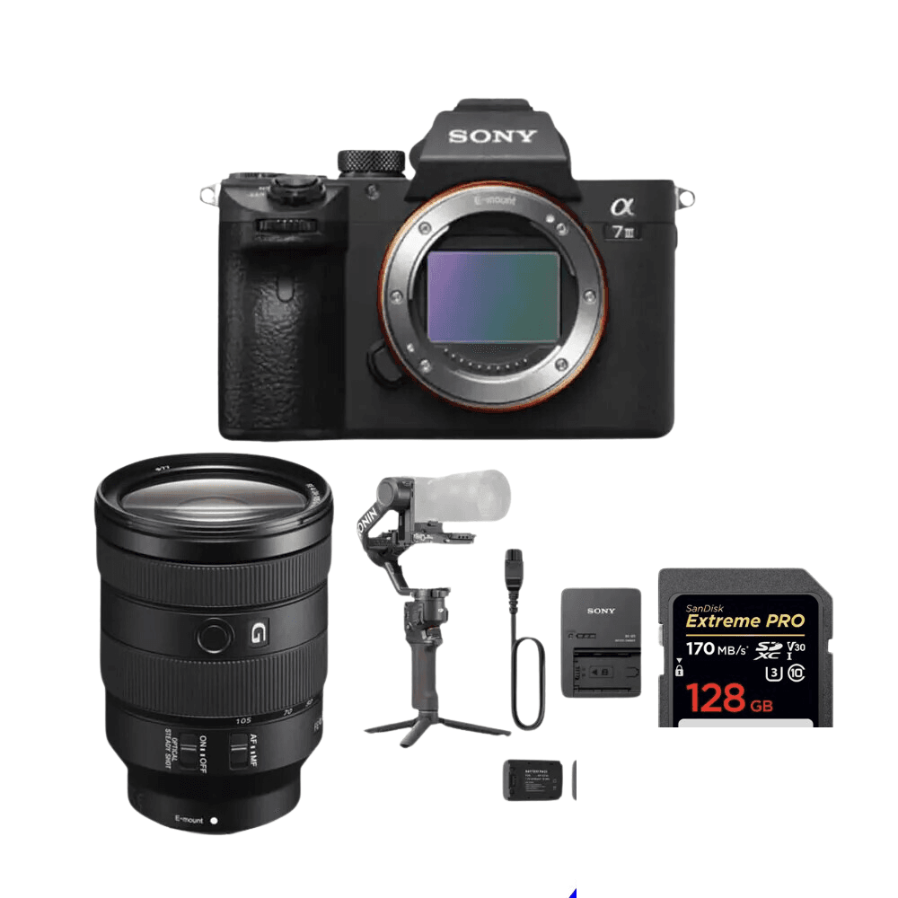 Sony A7iii Camera with 24-105mm f/4 Lense with Gimble Setup - thumbnail 1