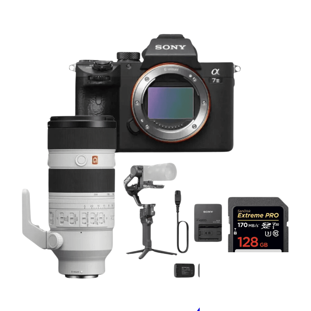 Sony A7iii Camera with 70-200mm f/2.8 Lense with Gimble Setup - thumbnail 1