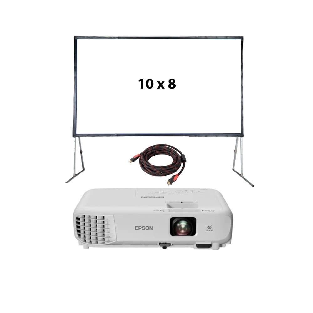 10 Feet Folding Screen Projector Setup - thumbnail 1
