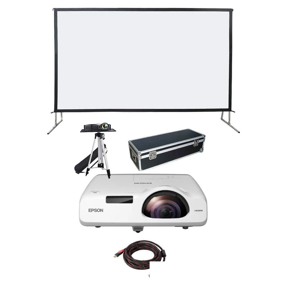 12 Feet Folding Screen Back Projection Projector Setup - thumbnail 1