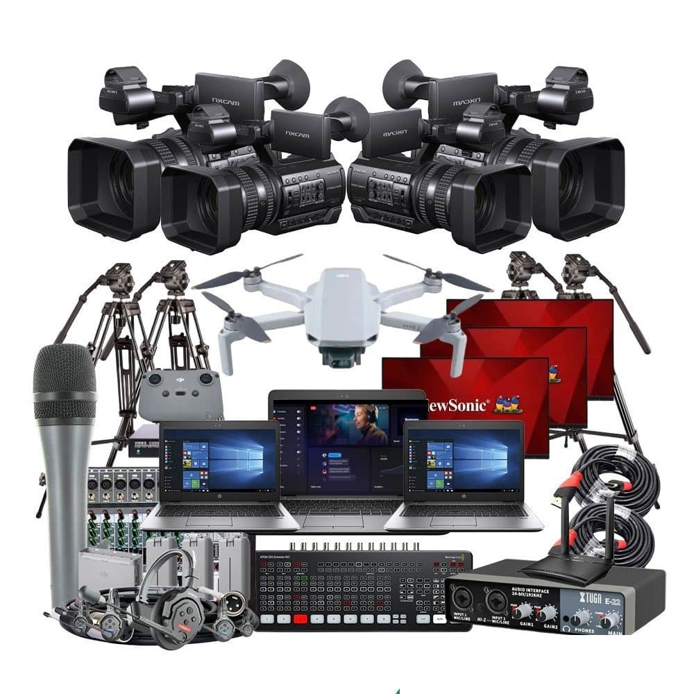 Rent Standard Outdoor 4 Multi Camera Multi Channel with Drone Live Streaming rental package in Sri Lanka - Live Streaming Packages from Rentitem.lk