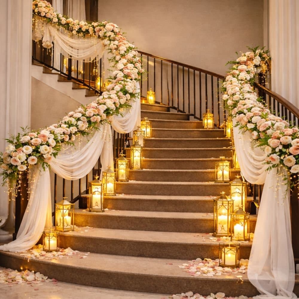 Staircase Decoration event decoration in Sri Lanka - Rentitem.lk - thumbnail 1