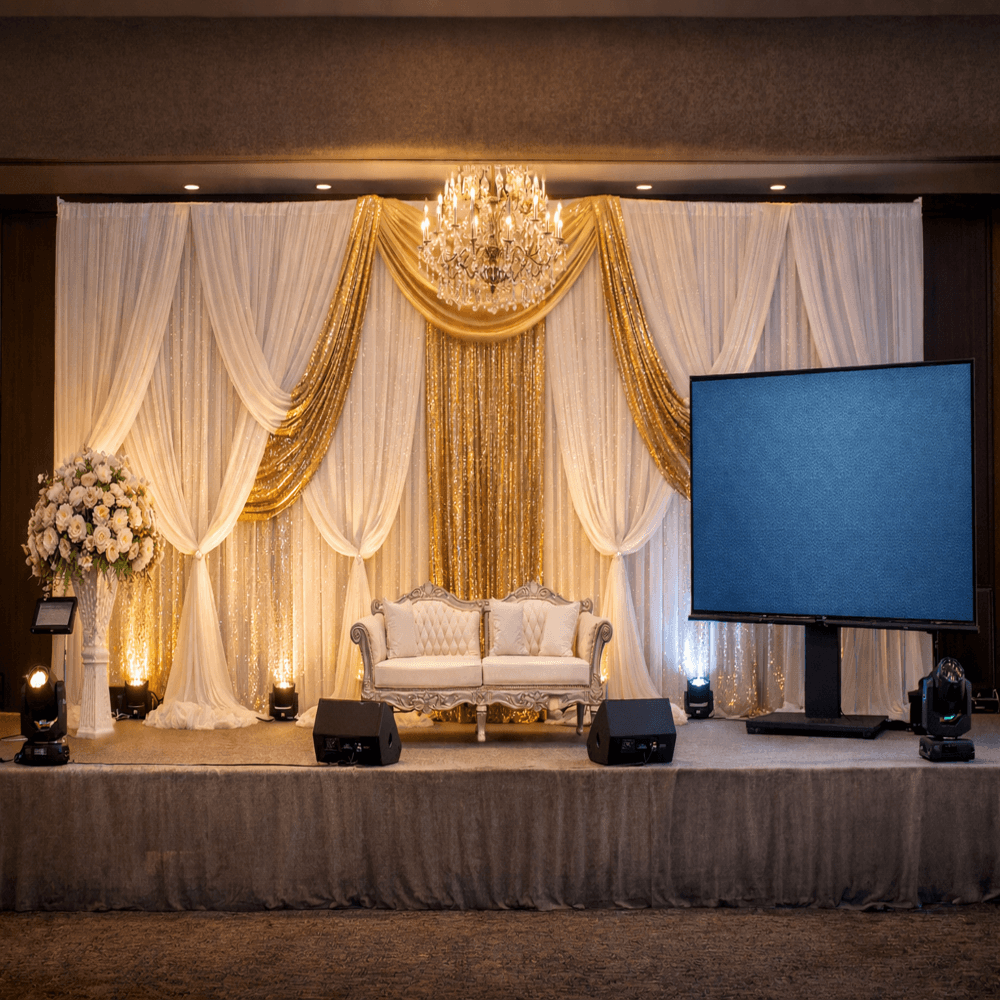 Stage Fabric Draping event decoration in Sri Lanka - Rentitem.lk - thumbnail 1
