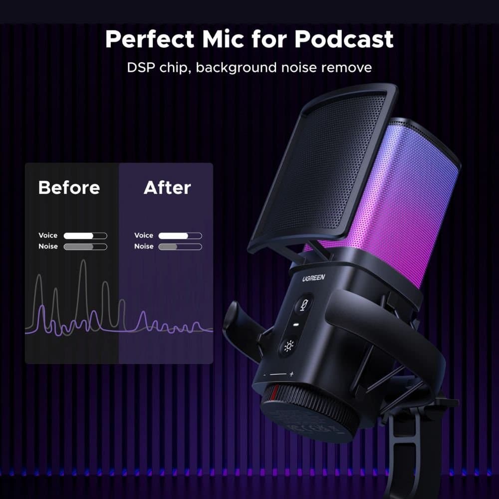 Rent UGREEN CM581 USB Condenser Microphone in Sri Lanka - Sounds from Rentitem.lk - thumbnail 3