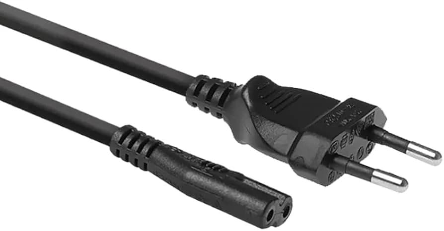 Rent Power Cable (Europlug Type C to IEC C7 Figure-8) 0.5 m in Sri Lanka from Rentitem.lk - thumbnail 1
