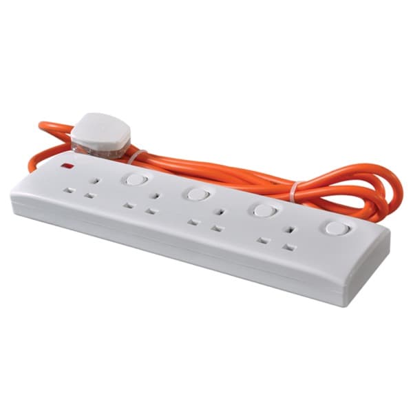 Rent Orange Heavy-Duty Power Extension Cord 20 Meter / 3 Socket in Sri Lanka - Sounds from Rentitem.lk - thumbnail 1