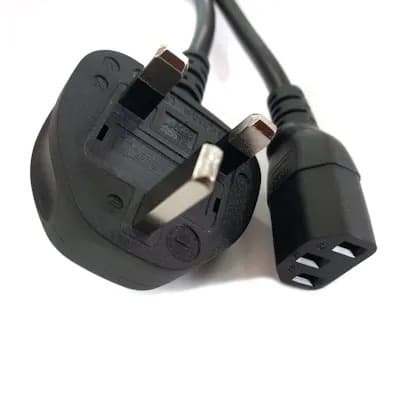 Rent Power Cable (UK BS1363 to IEC C13) 1 Meter in Sri Lanka from Rentitem.lk - thumbnail 1
