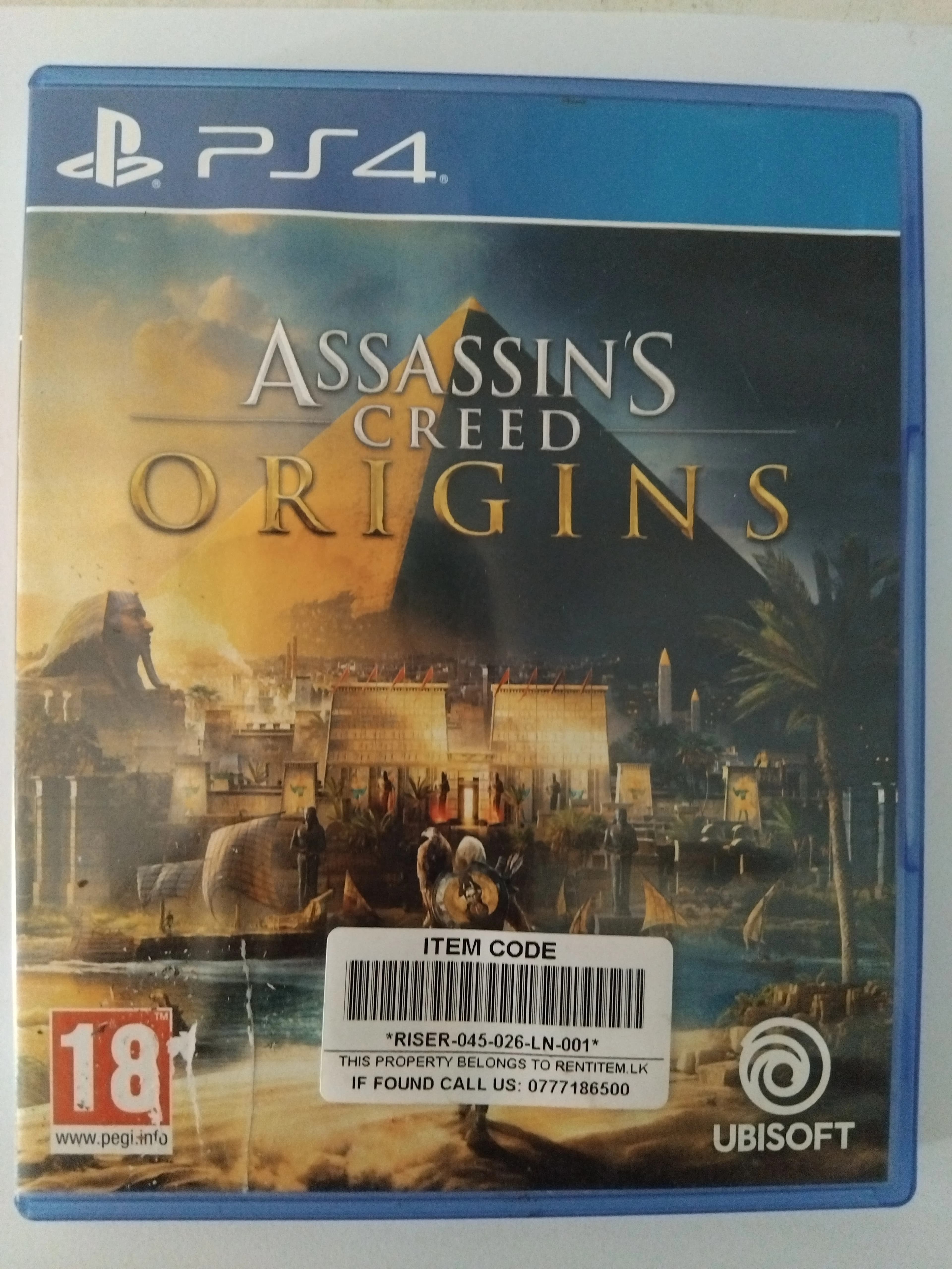 Rent Ubisoft Assassin's Creed Origins PS4 Video Game (Disc) in Sri Lanka from Rentitem.lk - thumbnail 1