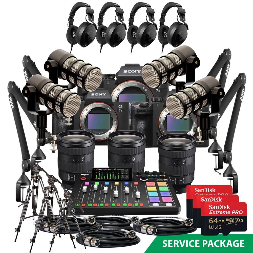 Rent Four Presenter Pod Microphone Podcasting with Video Recording rental package in Sri Lanka - Podcast Packages from Rentitem.lk