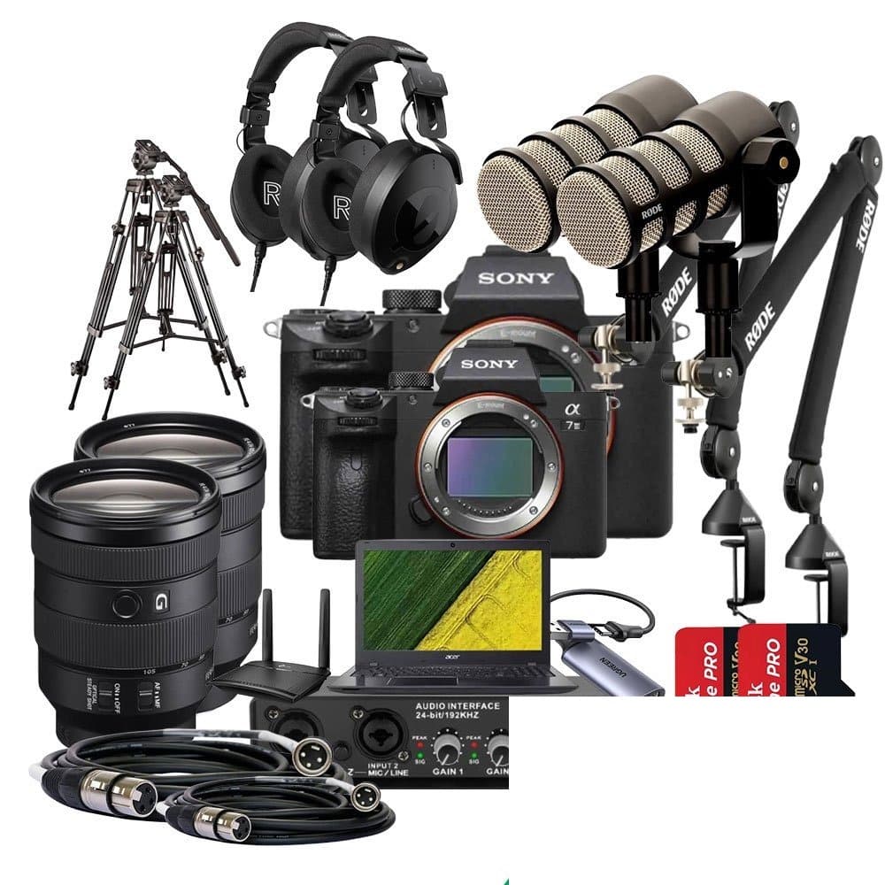 Rent Two Presenter Pod Microphone Podcasting with Video Live Streaming rental package in Sri Lanka - Podcast Packages from Rentitem.lk