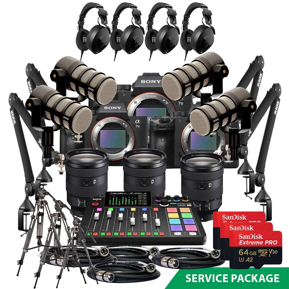 Rent Four Presenter Pod Microphone Podcasting with Video Recording rental package in Sri Lanka - Podcast Packages from Rentitem.lk