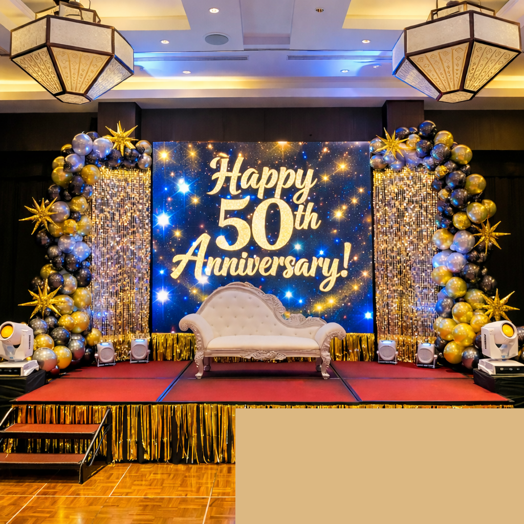 LED Stage Backdrop Decoration event decoration in Sri Lanka - Rentitem.lk