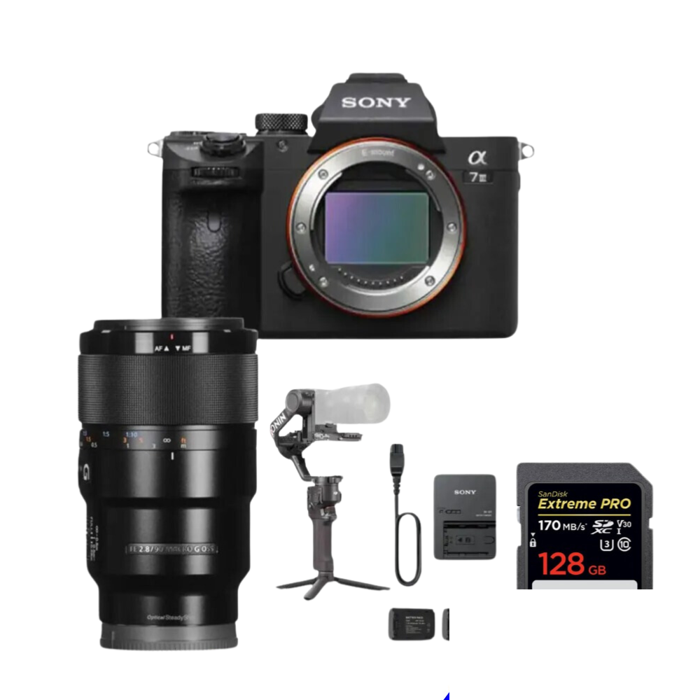 Sony A7iii Camera with 50mm f/1.4 Lense with Gimble Setup