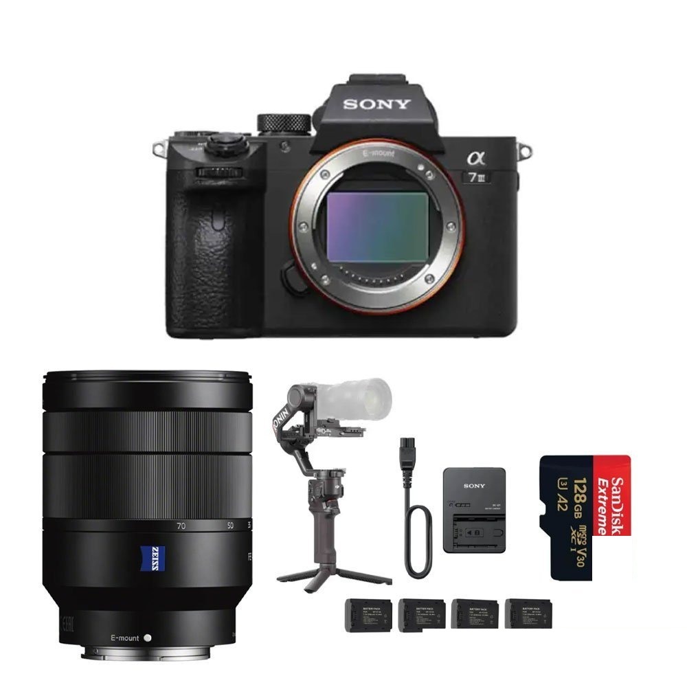 Sony A7iii Camera with 24-70mm Lense with Gimble Setup