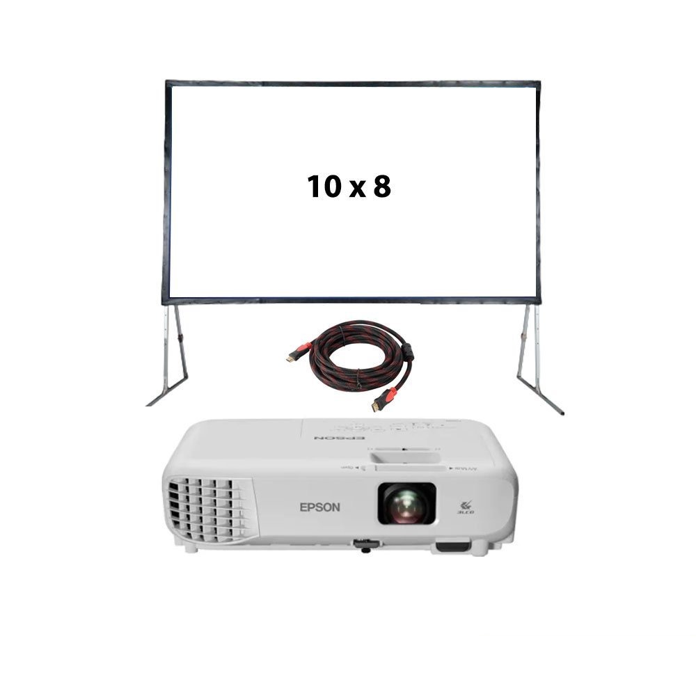 10 Feet Folding Screen Projector Setup