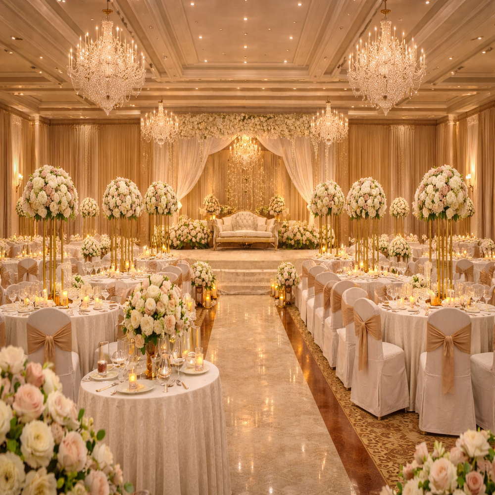Wedding Hall Full Decoration event decoration in Sri Lanka - Rentitem.lk